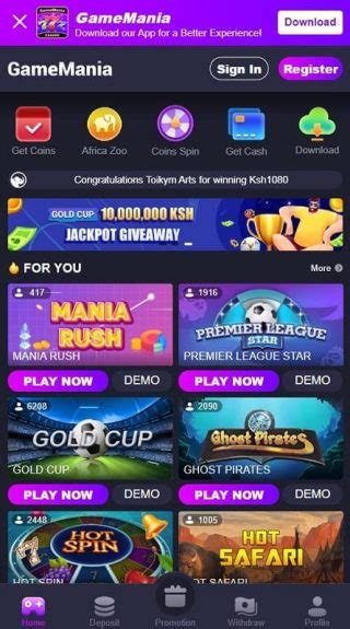 gamemania casino kenya|GameMania Casino Review 2024: Online Games & Bonuses at .